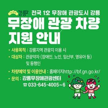 무장애 관광 차량 지원 안내