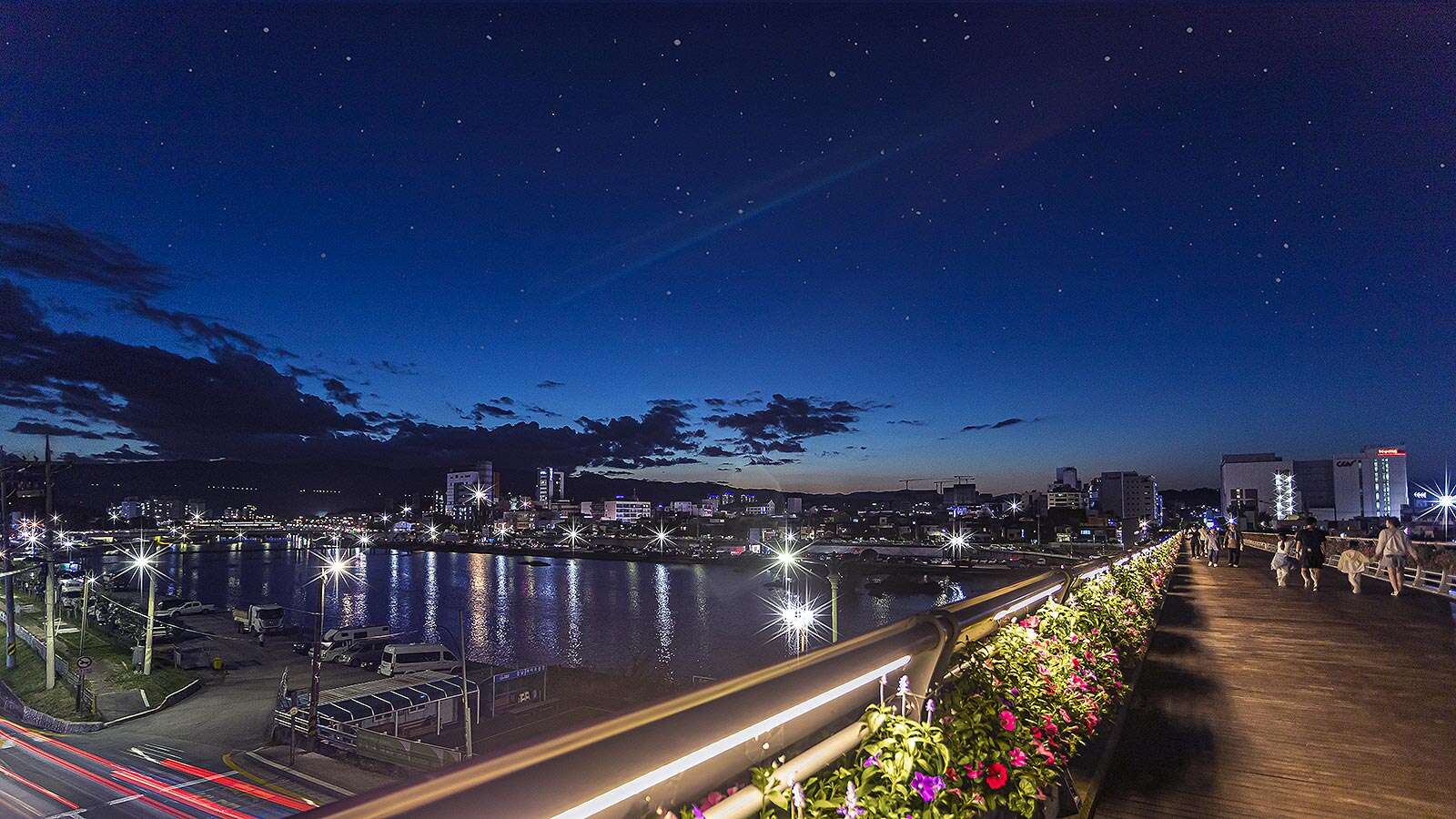 月华大桥的日落