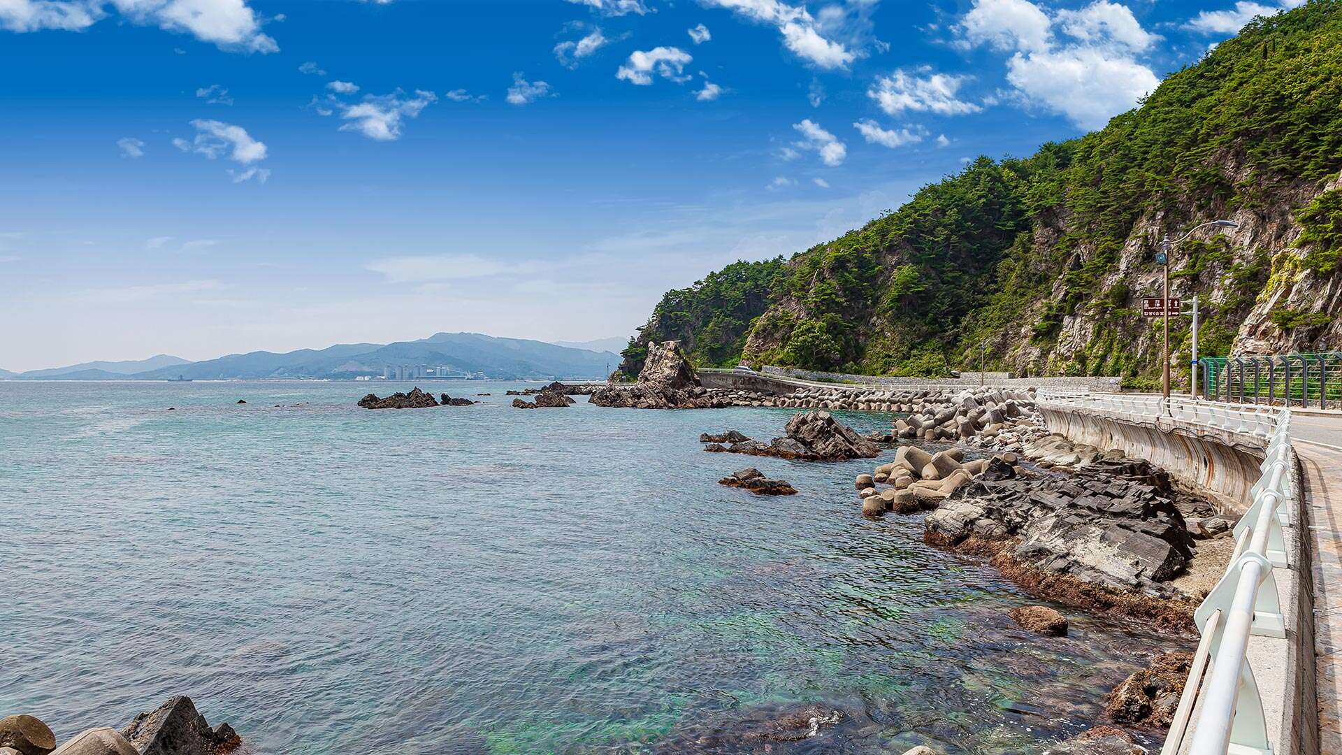 献花路01号滨海公路，最靠近大海